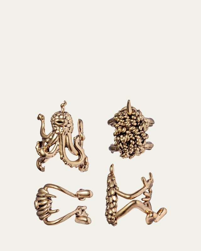 Haas Monster Ball Napkin Rings Jewels, Set of 4